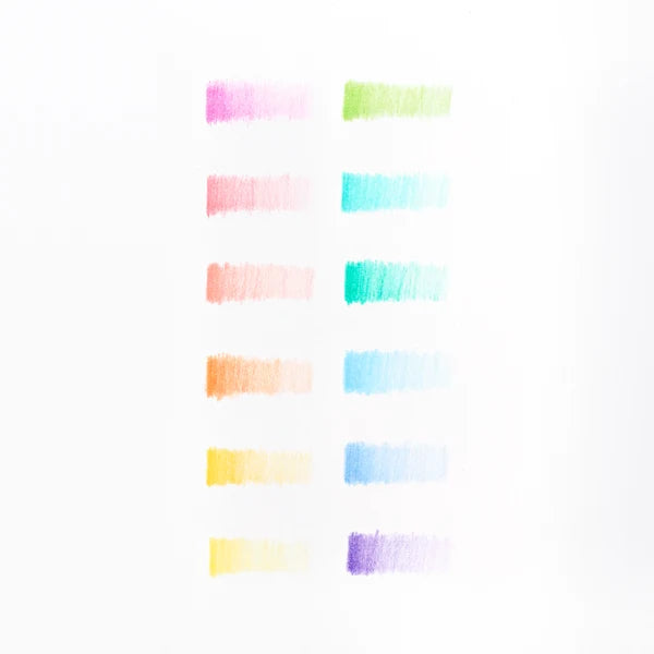 Pastel Hues Colored Pencils - Set of 12