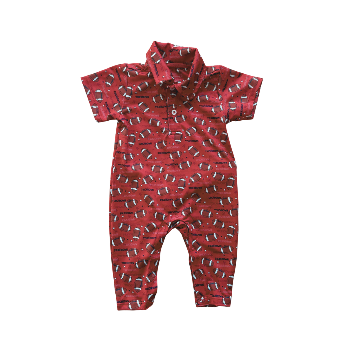 Coolybri Banks Performance Romper / Red Touchdown