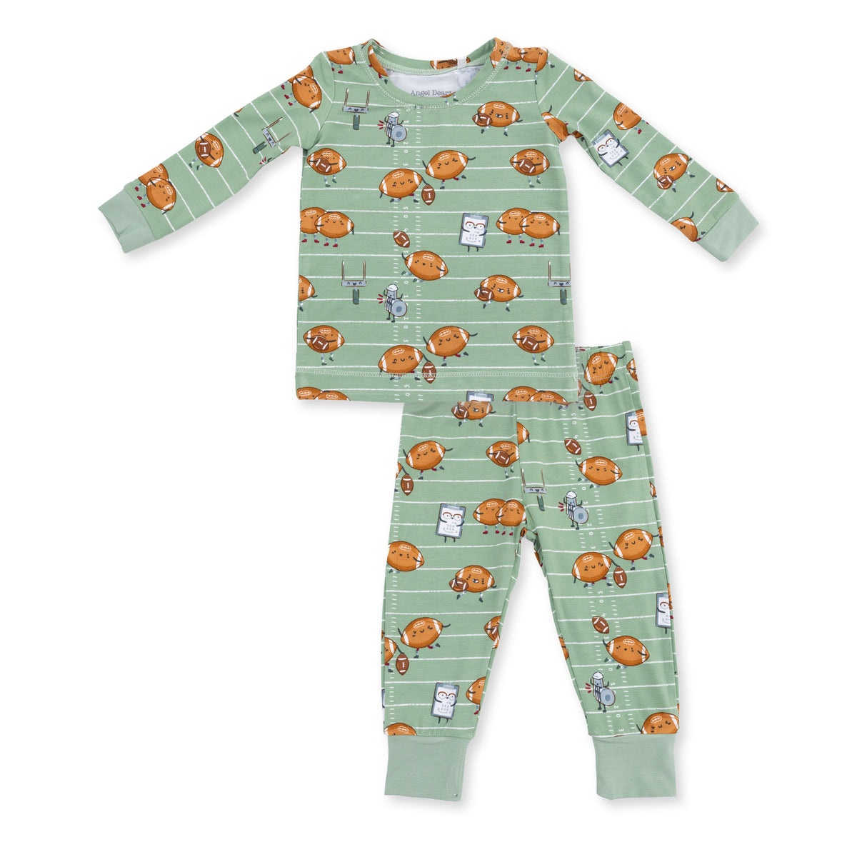 Footballs Playing Football Long Sleeve Loungewear Set