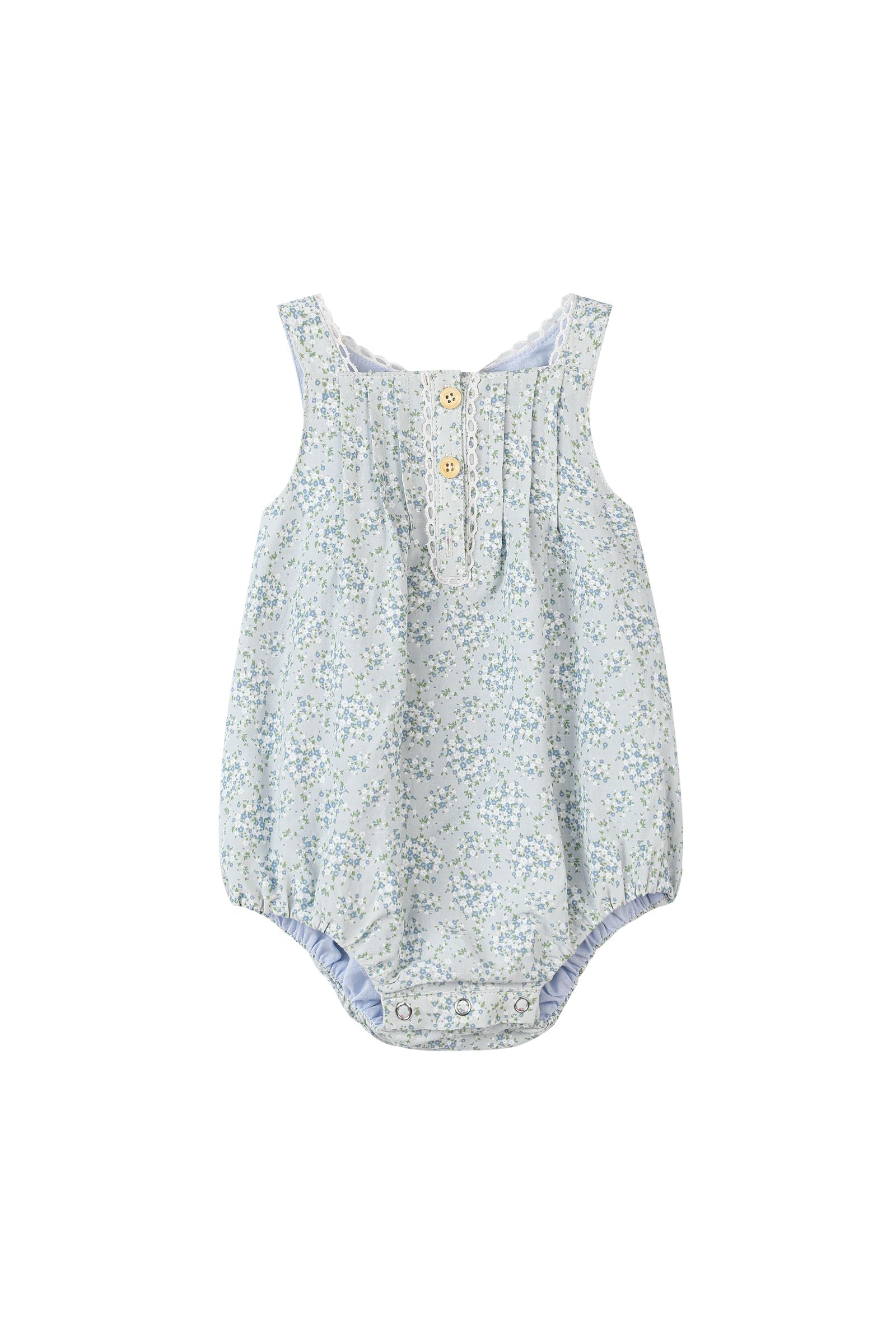 Vignette Evie Bubble Romper / Blue Floral