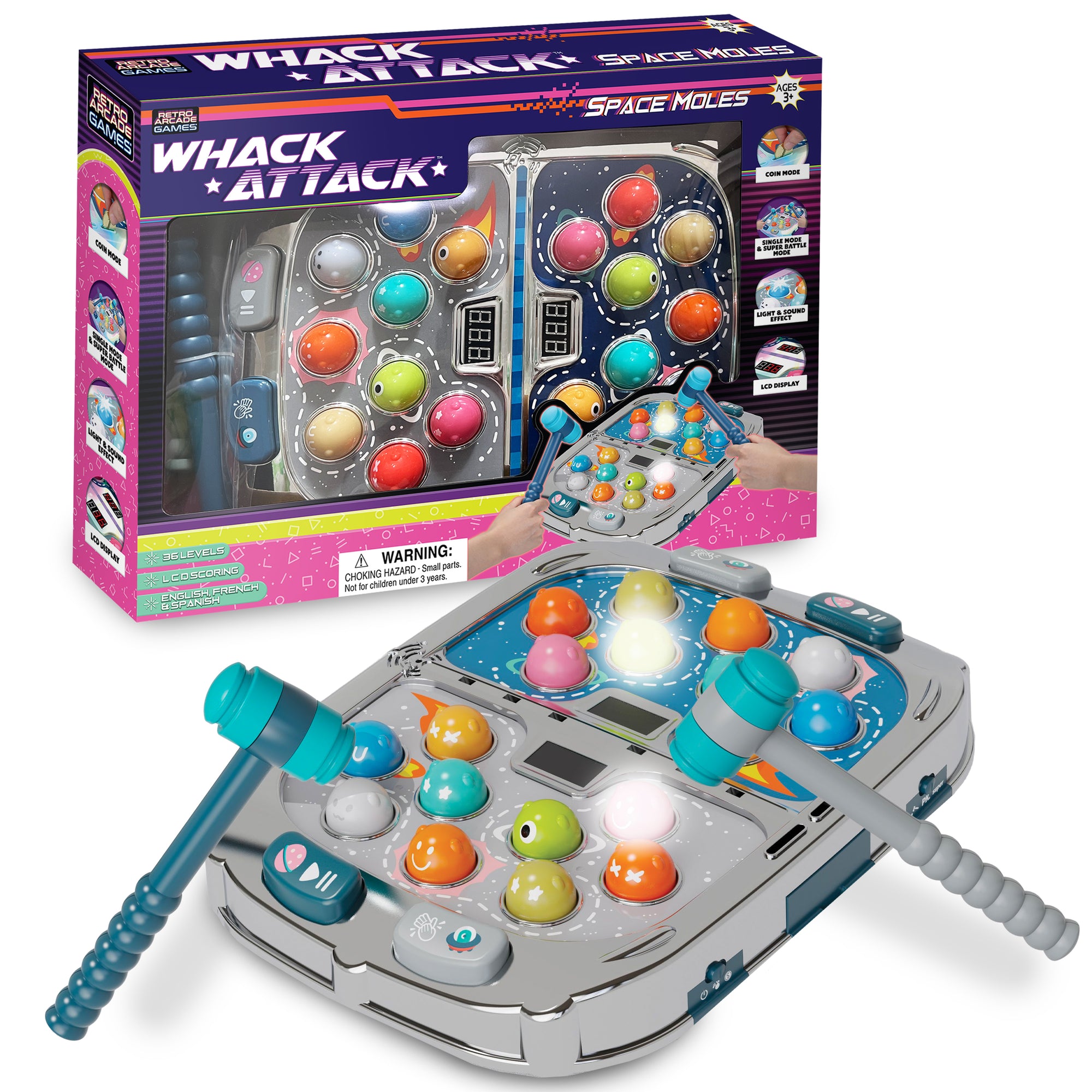 Whack Attack Space Moles Game