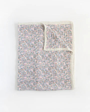 Little Unicorn Cotton Muslin Quilted Throw (60"x72")  / Pressed Petals