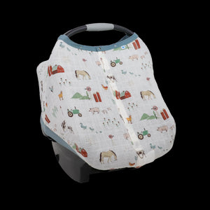 Little Unicorn Cotton Muslin Car Seat Canopy