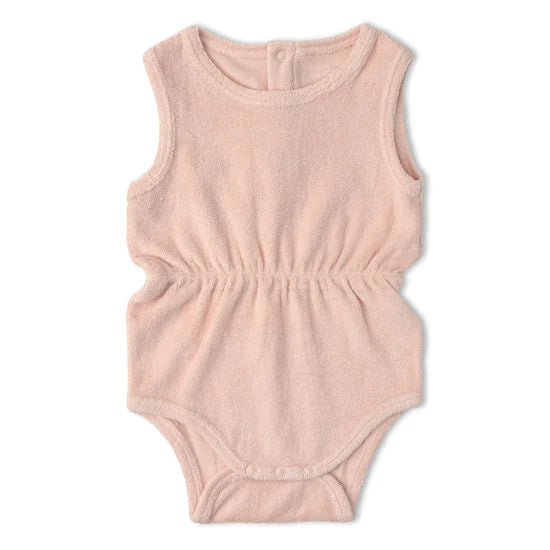 Organic Clinch Romper / Blush