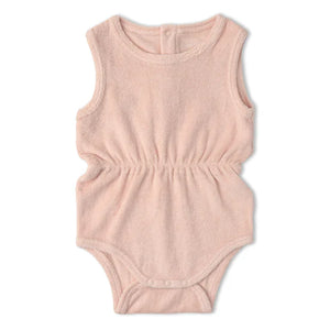 Organic Clinch Romper / Blush