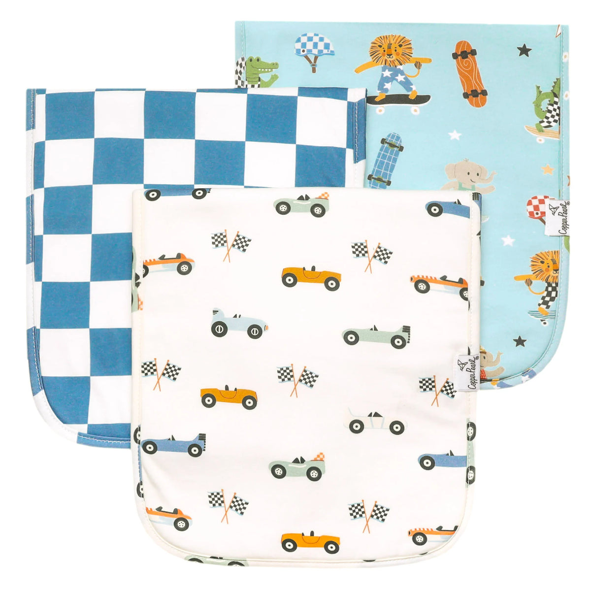 Copper Pearl Premium Burp Cloth Set / Speedster