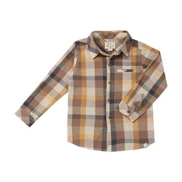 Me & Henry Atwood Woven Shirt / Brown Madras Plaid