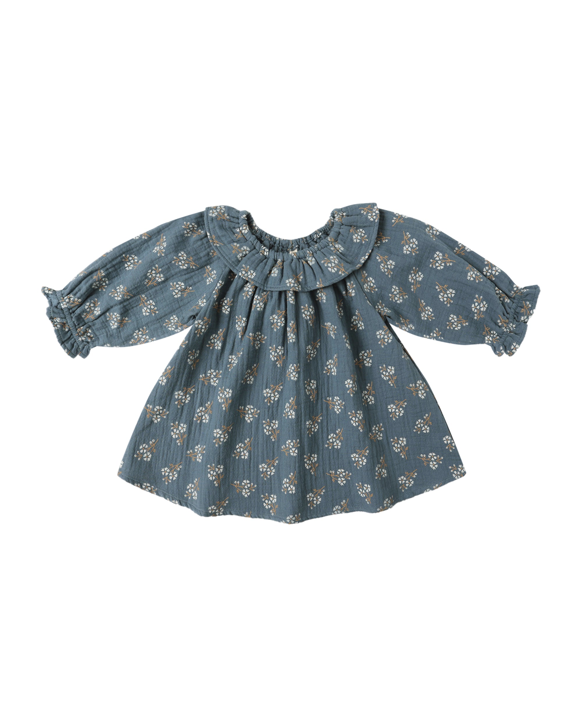 Quincy Mae Long Sleeve Isla Dress / Blue Floral
