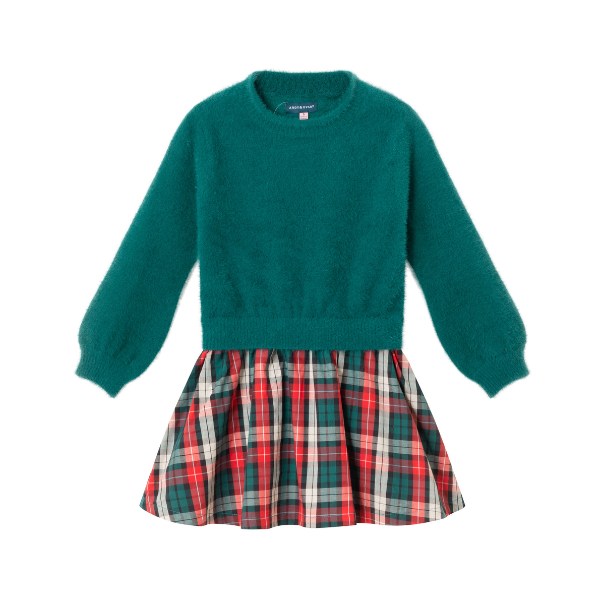 Chenille Plaid Sweater + Skirt Set