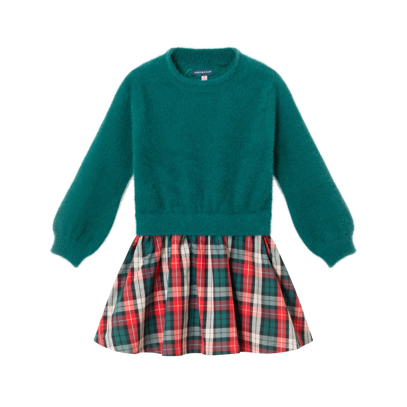 Chenille Plaid Sweater + Skirt Set