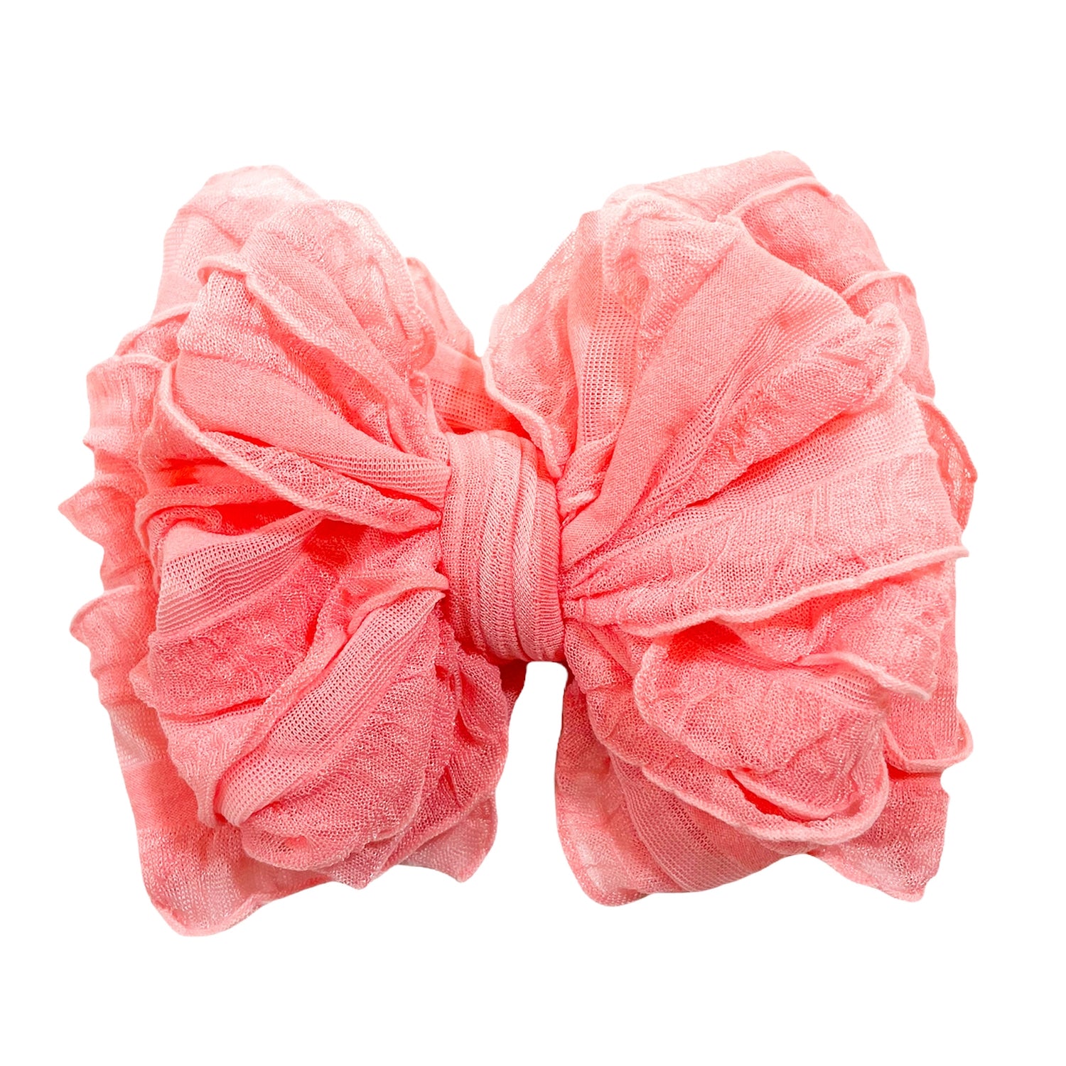 In Awe Couture Ruffle Headband / Pink Grapefruit
