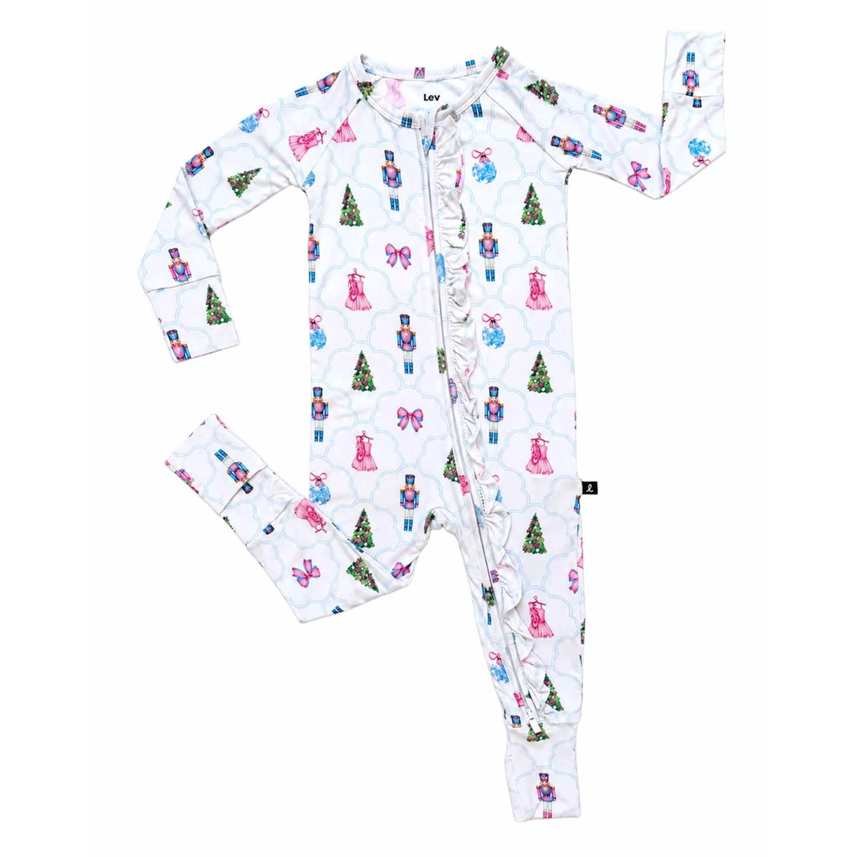 Lev Baby Ruffled Poppy Convertible Romper / Angelina Nutcracker
