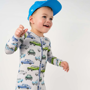 Lev Baby Poppy Convertible Romper / Elvis Cars
