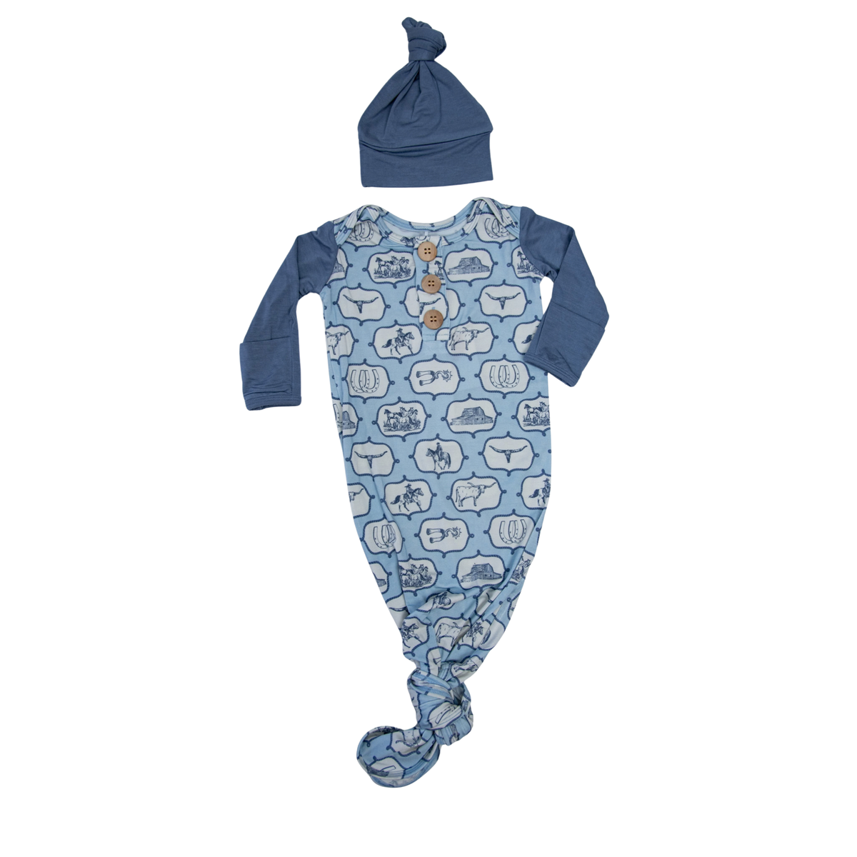 Cowboy Colt Gown & Hat Set