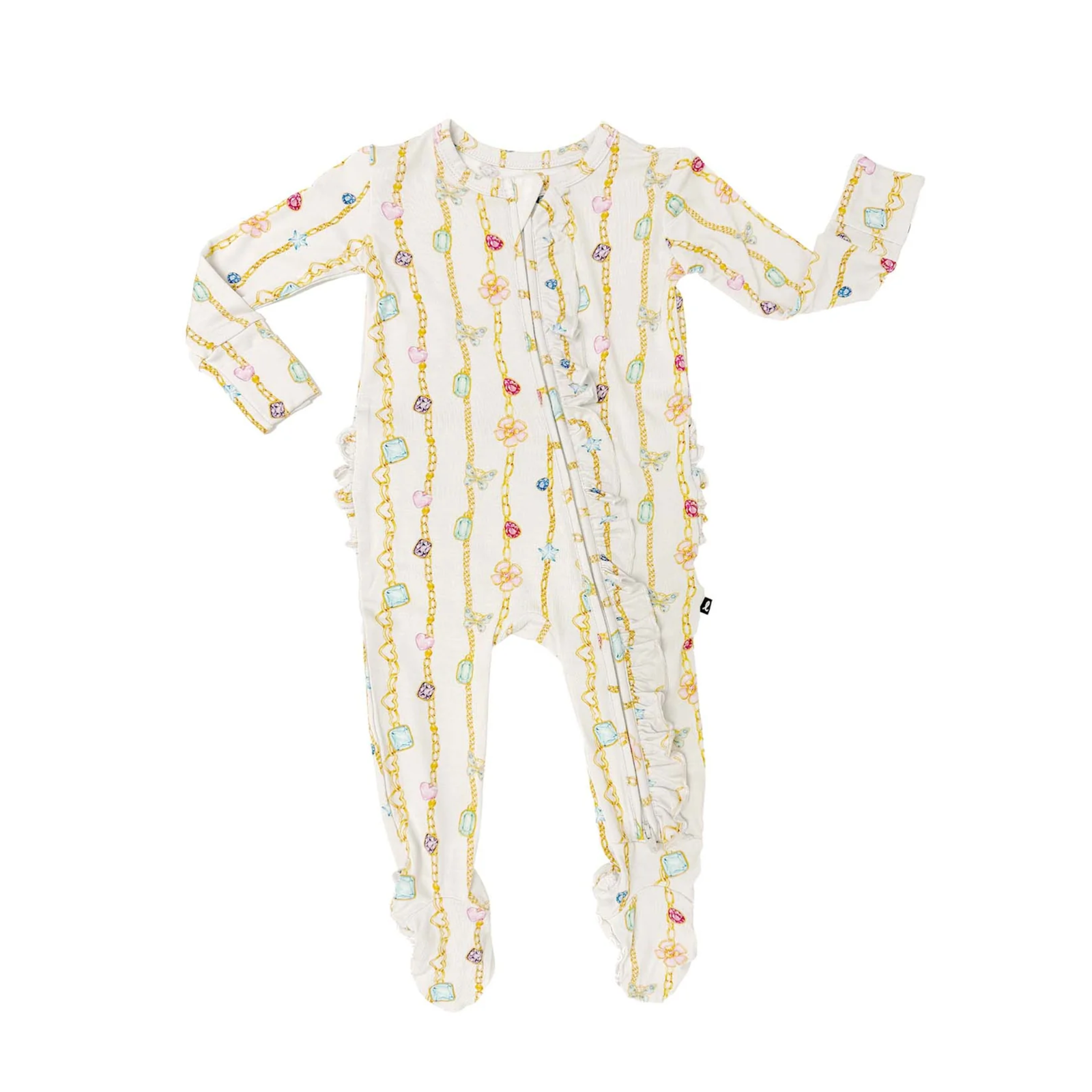 Lev Baby Ruffled Zippered Footie / Elizabeth Jewelry