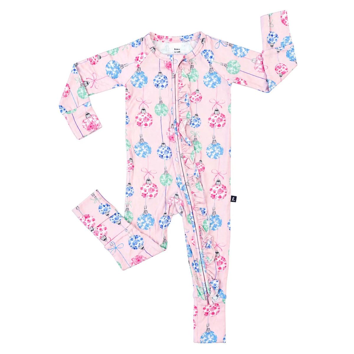 Lev Baby Ruffled Poppy Convertible Romper / Mariah Ornaments