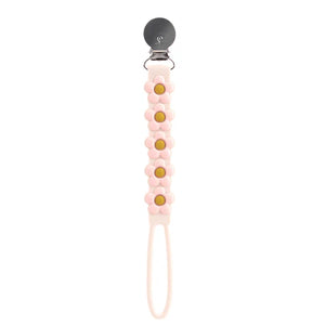 Loulou Lollipop Beadless Silicone Pacifier Clip / Daisy