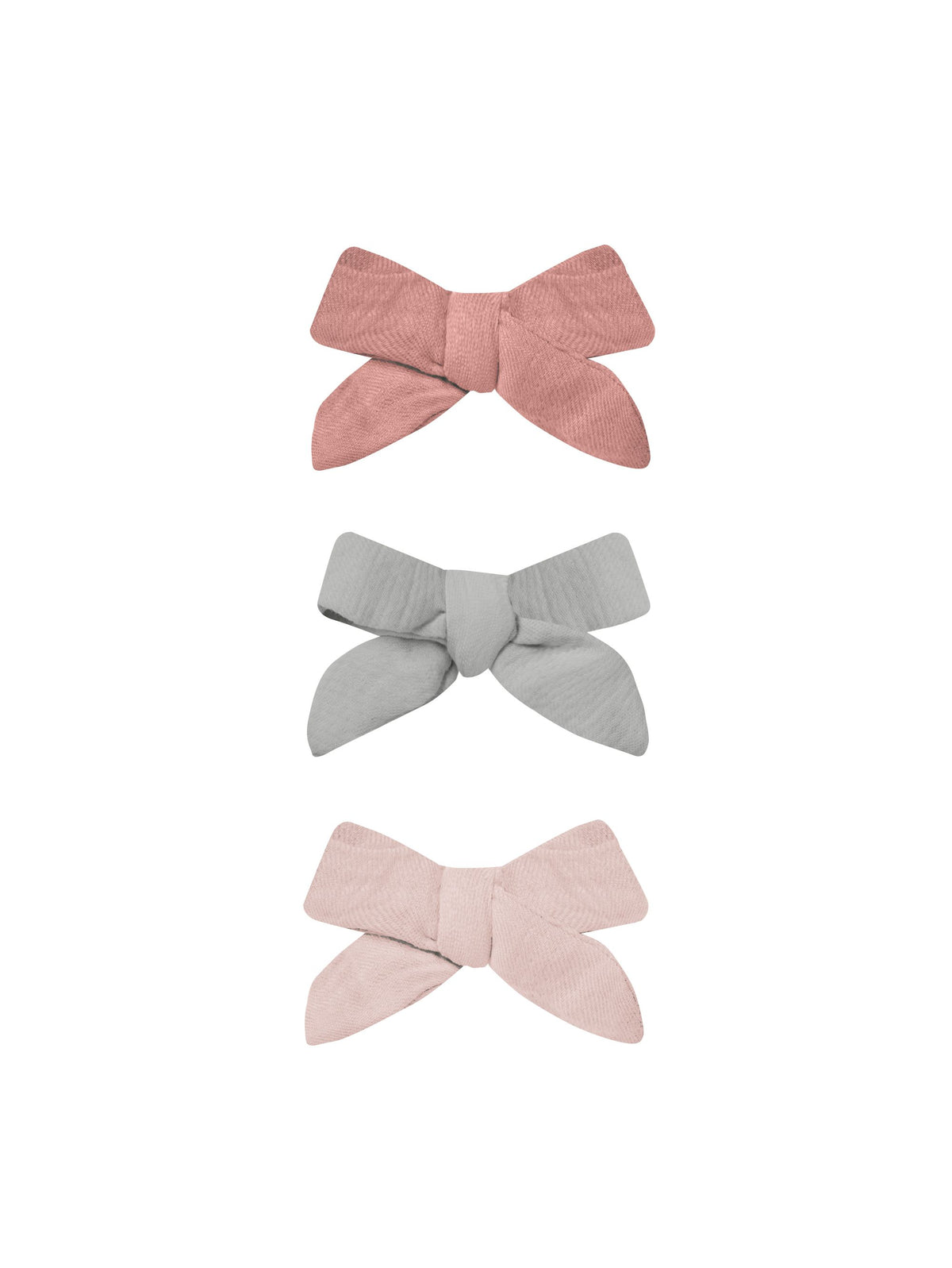 Quincy Mae Hair Bow Clip Set / Lipstick, Sky & Bubblegum