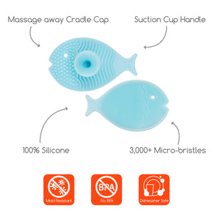 Innobaby Silicone Mini Fish Scrub / Cradle Cap Brush