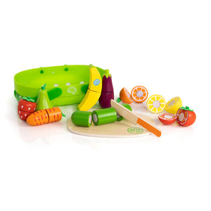Fat Brain Toys Pretendables Fruit & Veggie Basket Set