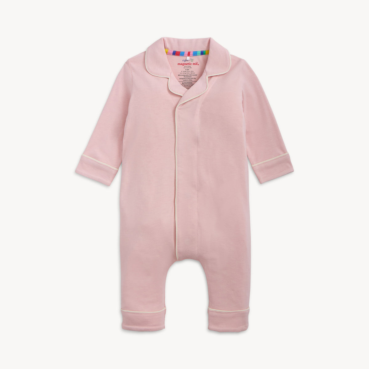 Magnetic Me Right Fit Magnetic PJ Pant Romper / Blush Pink