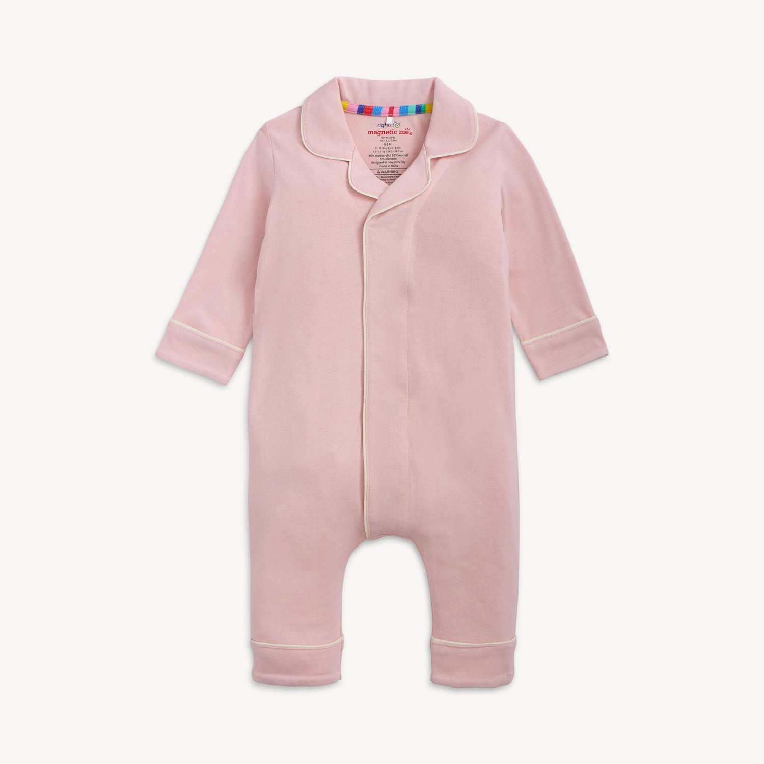 Magnetic Me Right Fit Magnetic PJ Pant Romper / Blush Pink