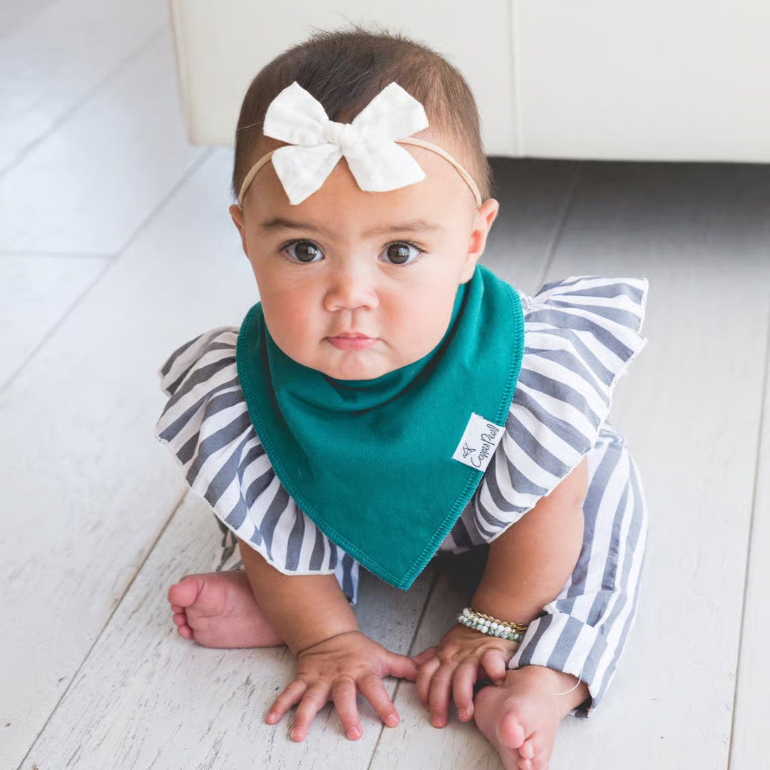Copper Pearl Bandana Bibs / Jade
