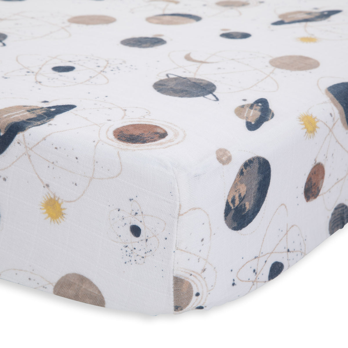 Little Unicorn Cotton Muslin Crib Sheet / Planetary