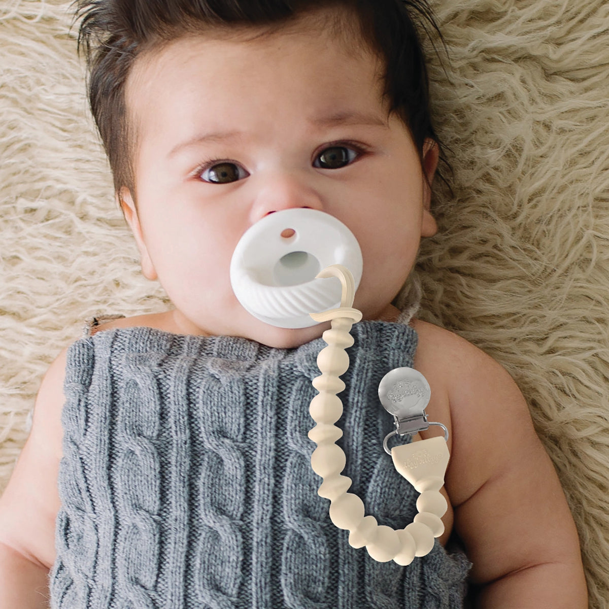 Itzy Ritzy Sweetie Strap Silicone Beaded Pacifier Clip