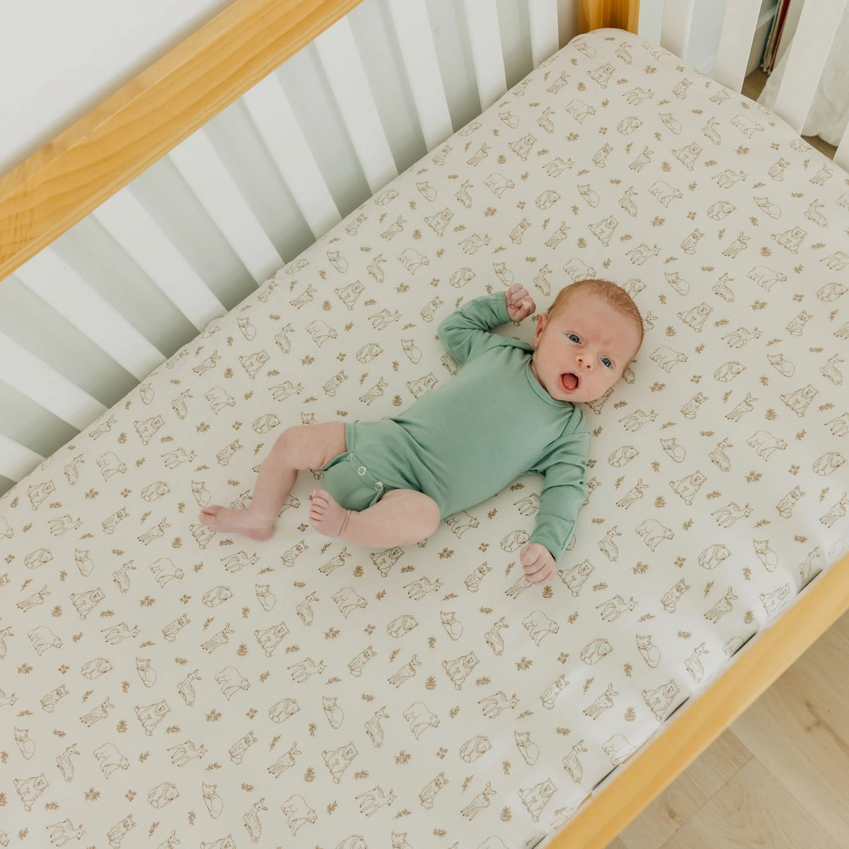 Copper Pearl Premium Knit Fitted Crib Sheet / Dylan