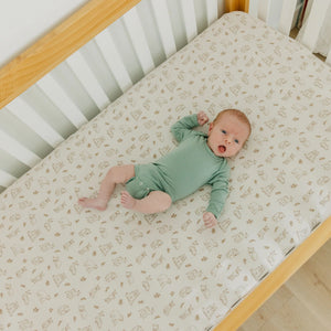 Copper Pearl Premium Knit Fitted Crib Sheet / Dylan