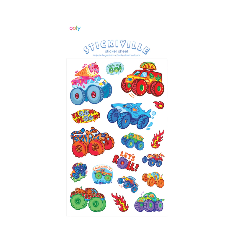 Ooly Stickiville Monster Truck Dome Stickers