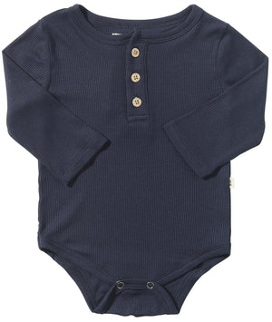 Me & Henry Aynor Ribbed Onesie / Navy