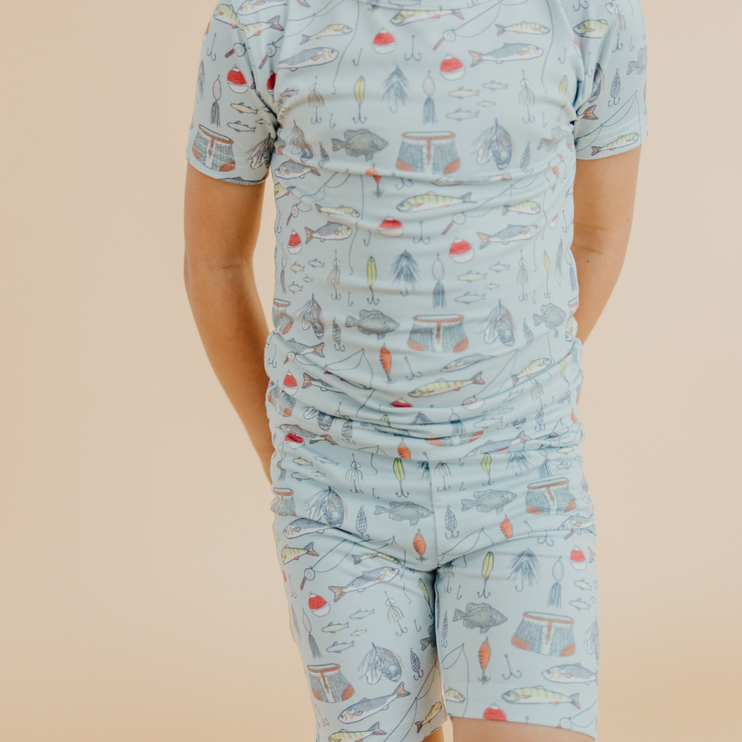 Copper Pearl Short Sleeve Pajama Set / Trout