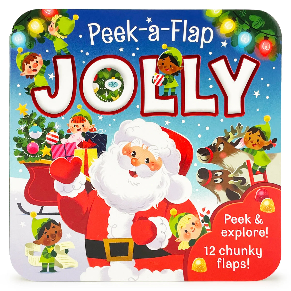 Peek-A-Flap Jolly Christmas Board Book