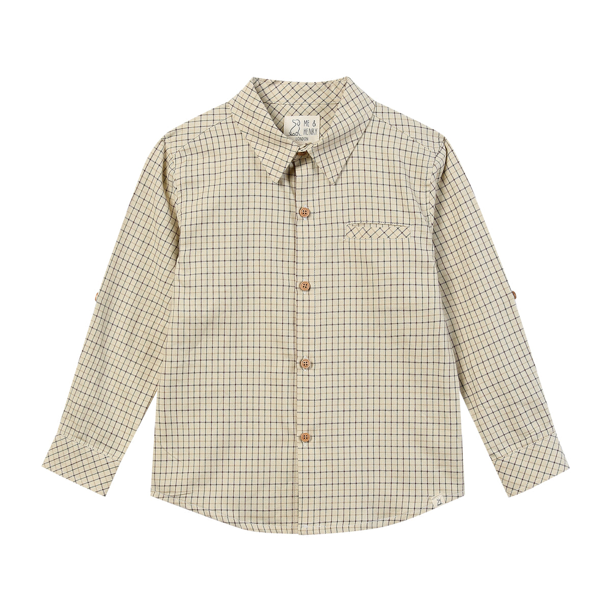Me & Henry Atwood Woven Shirt / Cream Country Plaid