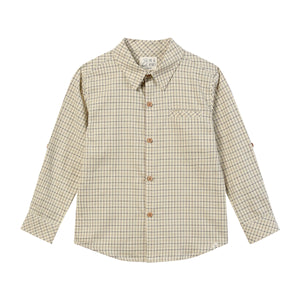 Me & Henry Atwood Woven Shirt / Cream Country Plaid
