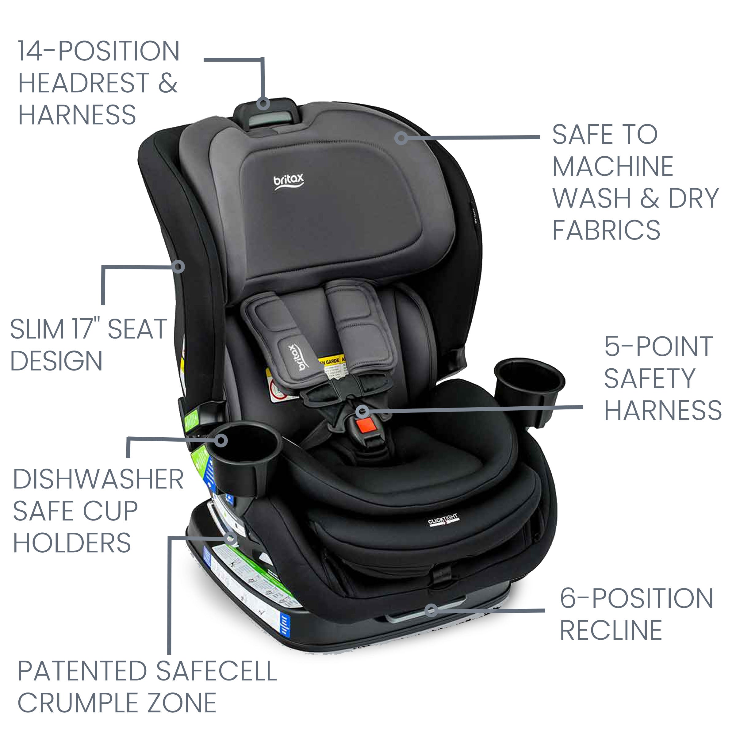 britax boulevard clicktight cup holder Britax Poplar 2 in 1 Convertible Car Seat