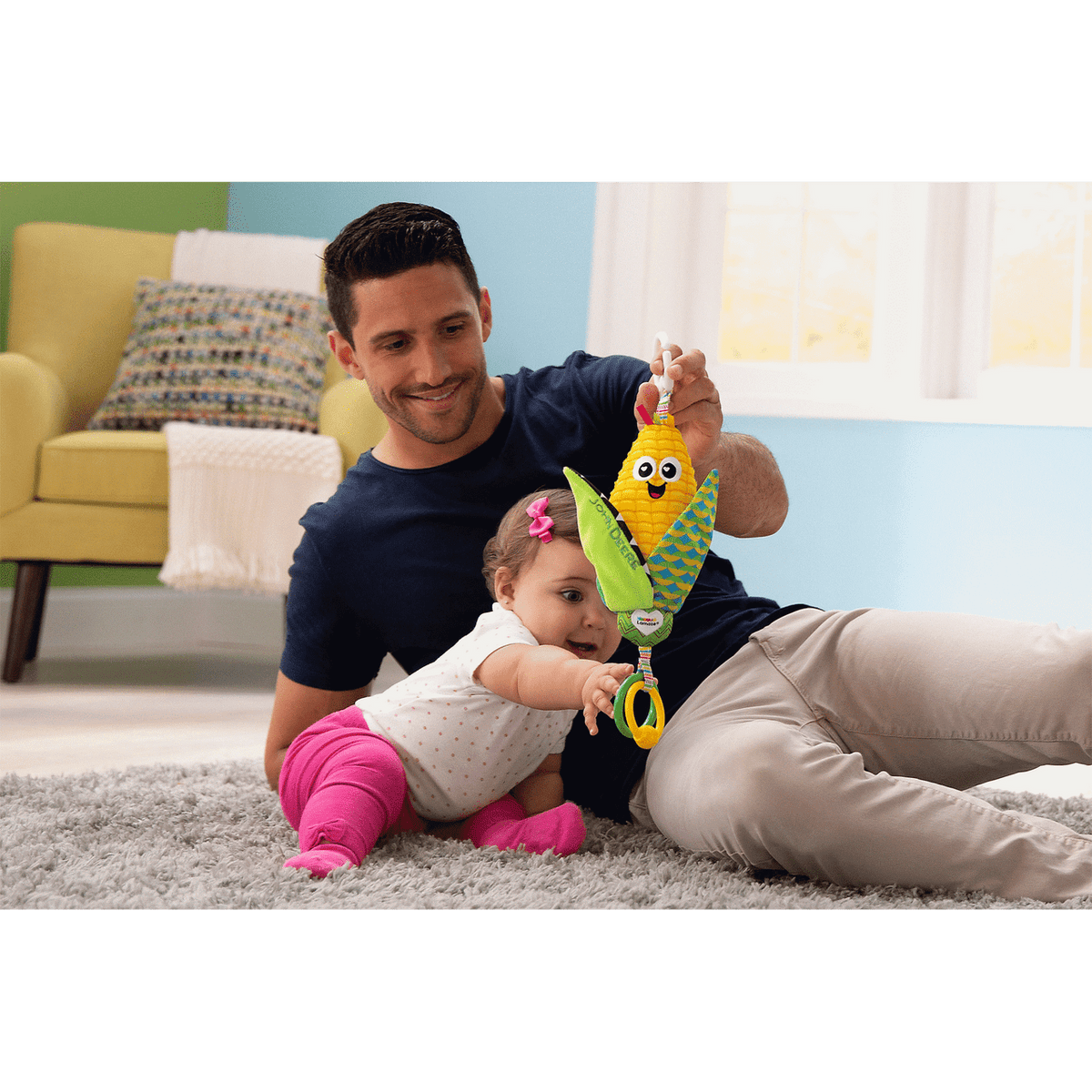 John Deere Clip & Go - Corn E. Cobb Baby Toy