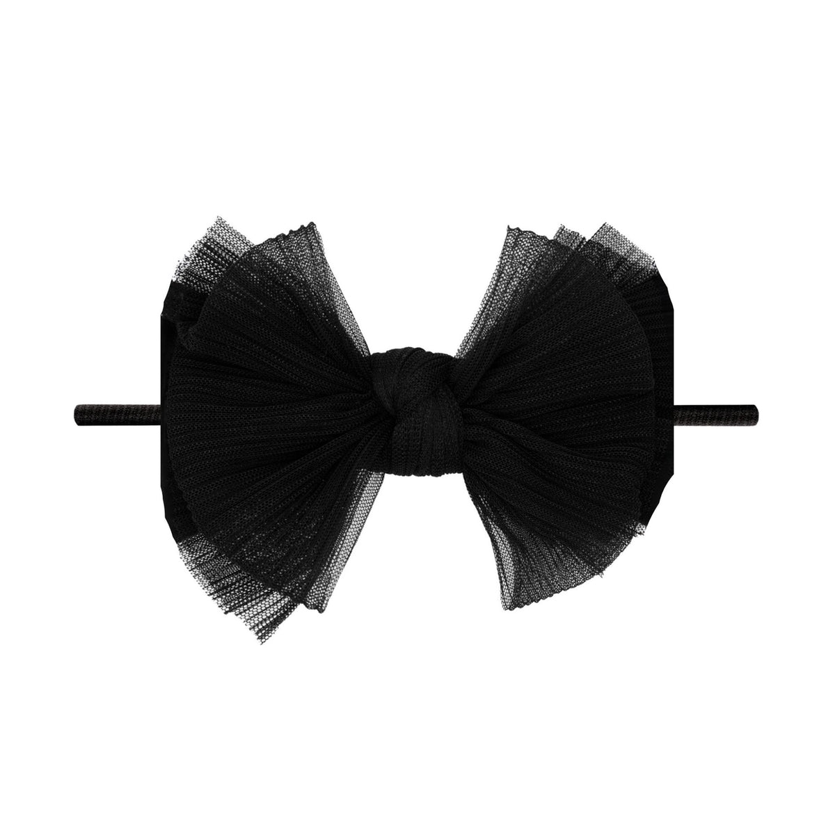 Tulle FAB Skinny Headband / Pleated Black