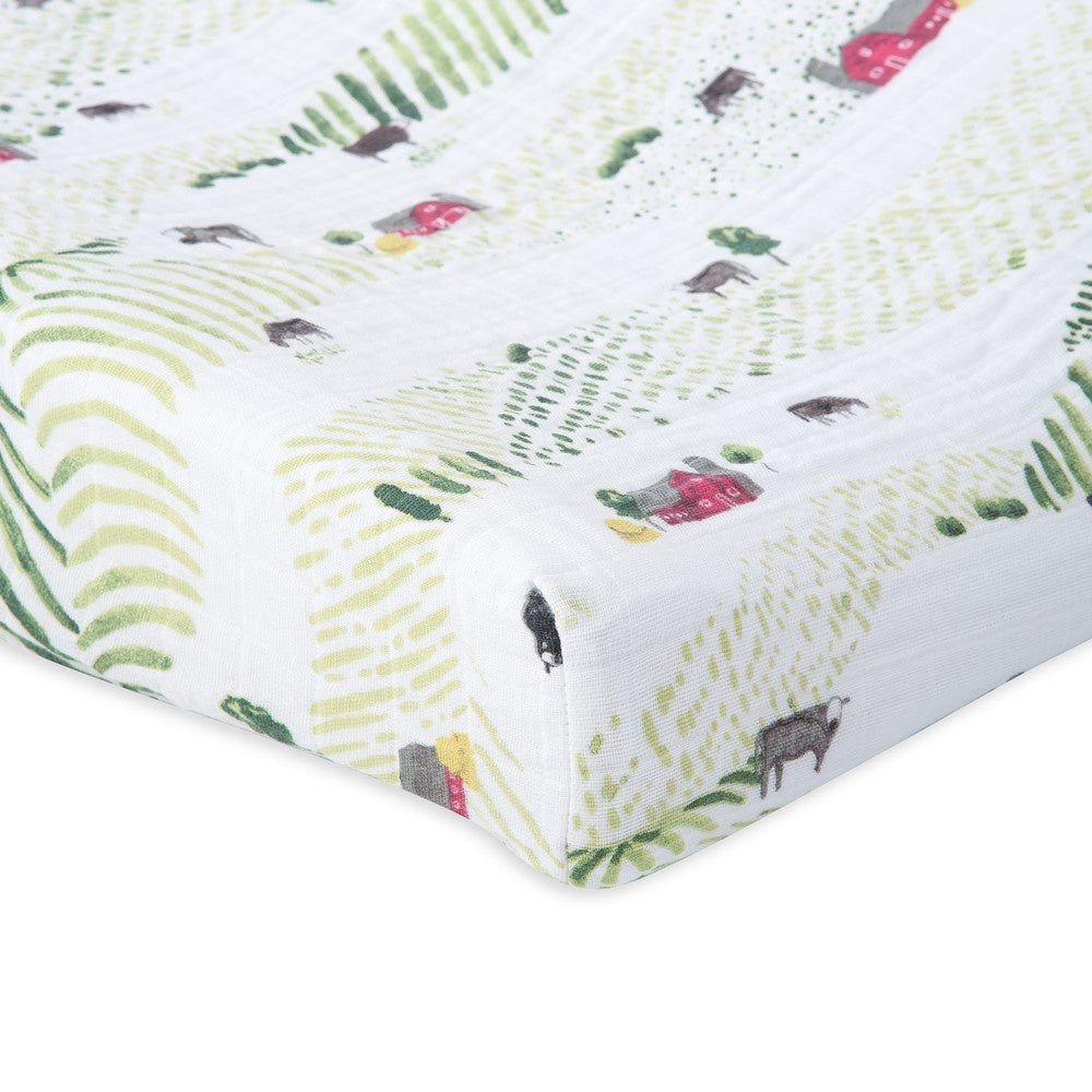 Little Unicorn Cotton Muslin Changing Pad Cover / Rolling Hills