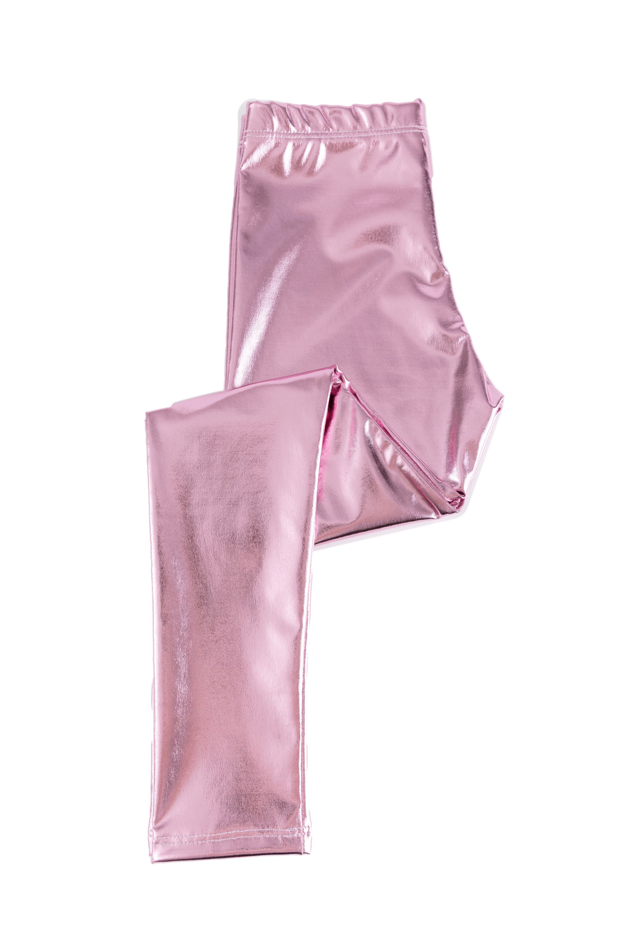 Love Life Pink Metallic Leggings