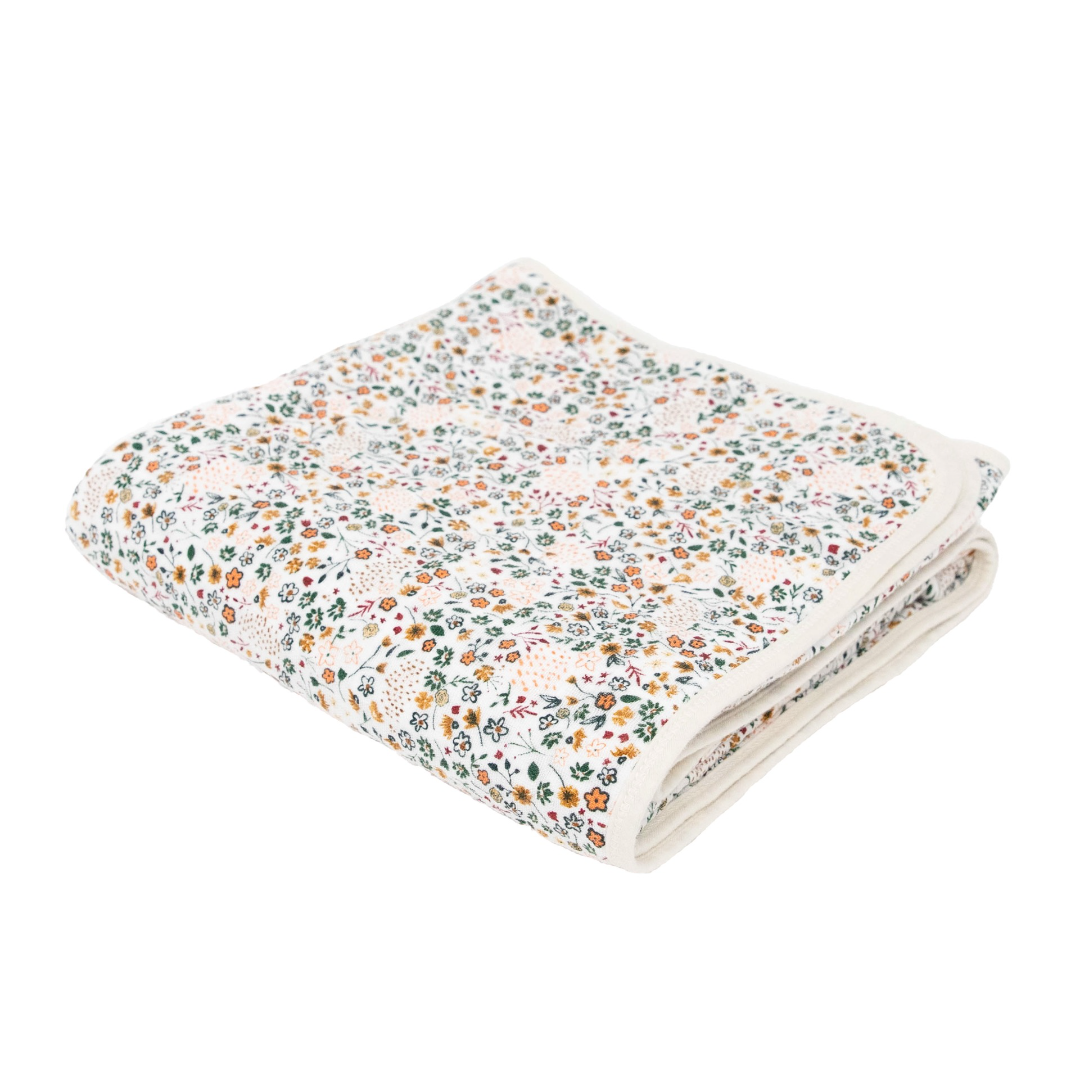 Little Unicorn Cotton Muslin Original Quilt (47"x47") / Pressed Petals