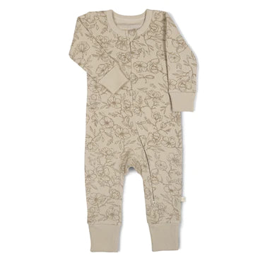 Organic 2-Way Zip Romper / Vintage Bloom