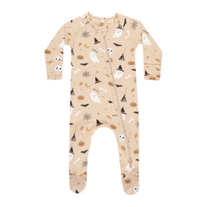 Quincy Mae Bamboo Zip Footie / Halloween