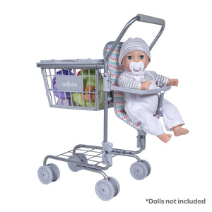 Adora 2-in-1 Shopping Cart with Doll Seat / Rainbow Zig Zag