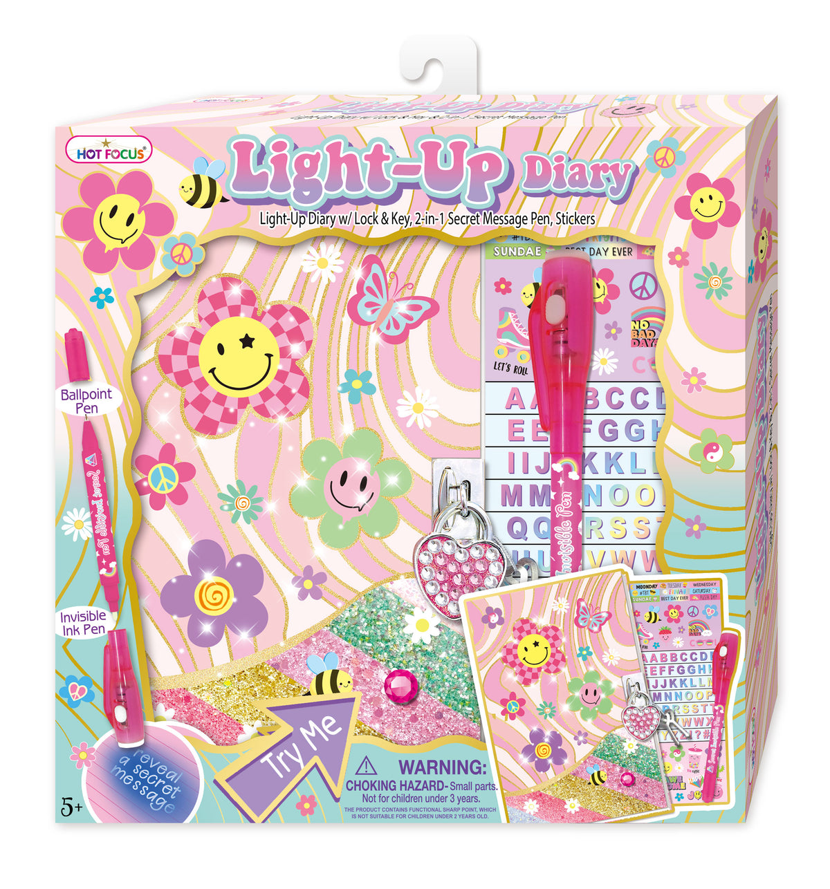 Groovy Flower Light-Up Diary