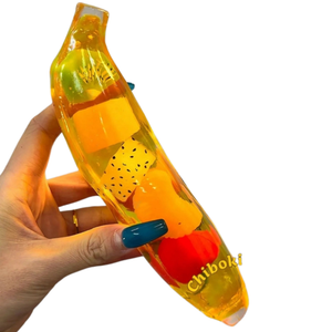 Mixed Fruit Giant Banana Kawaii Fidget Toy