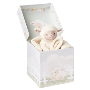 Elegant Baby Boxed Lovie Lamb with Blankie