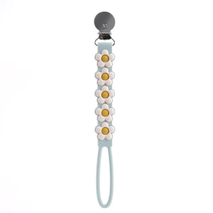 Loulou Lollipop Beadless Silicone Pacifier Clip / Daisy